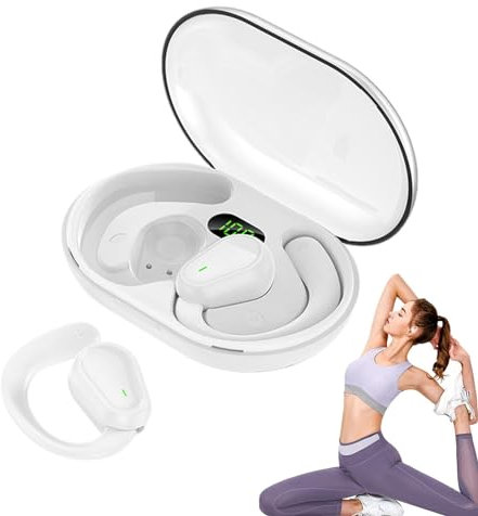 Generic Ear-hook Headphones | Wireless Open Ear Headphones | Open Ear Headphones | Blue-tooth 5.3 Wireless Headphones With Digital Display Charging Case | True Wireless Open Ear Earbuds