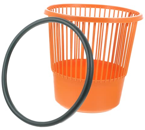 LABRIMP Garbage Can Plastic Trash Basket Office Trash Bin Trash Cans Garbage Container Basketball Trash Can Office Waste Paper Bucket Home Trash Holder Plastic Trash Can Rubbish Can