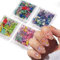 Irikdescia 4 Stück Nail Art Trockenblumen Nageldekoration, Bunte Blüten Getrocknete Blumen Nail Art Zubehör, Nail Sticker Nagel Deko Für Nagel-Design Handwerk