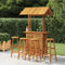 Sufrk 5-TLG. Gartenbar-Set Stehtisch Outdoor Bartisch-Set Bar MöBel Bar Outdoor Theke Garten Theke Bar Massivholz Akazie 3116007