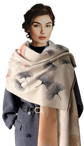 Pemilosci Winterschal für Damen, Kaschmir-Haptik, groß, Pashmina-Decke, Schal, Kaschmir-Wickeltuch für Damen, Herbst und Winter