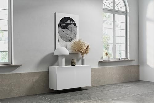 Wuun® Somero Sideboard Highboard SDF5 / 120cm B:(1x120) H:60cm T:40cm II Weiß-Matt