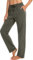 EUHOM Jogginghose Damen Sporthose Lang Baumwolle Yogahose Frauen Bequem Freizeithose Gerades Bein Trainingshose Sweatpants für Jogging Sport Yoga(Olivgrün, M)