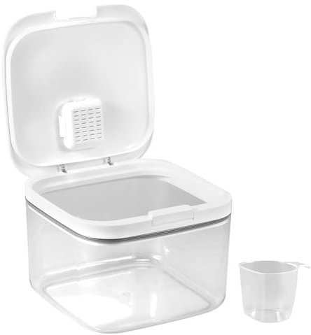 Laundry Pods Storage Container with Pop up Lid, 5.6L Powder Detergent Dispenser Clear Laundry Powder Container with Measuring Cup Plastic Dishwasher Pod Holder for Laundry Room Pantry