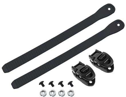 TUKEVA 2 Stück Ersatz Skates Strap Skate Riemenschnalle Roller Ersatz Skate Strap Schlittschuhschnalle Zubehör Für Skateschuhe mit Schraubenmutter Schnalle für Außen Skating Teile (Schwarz)