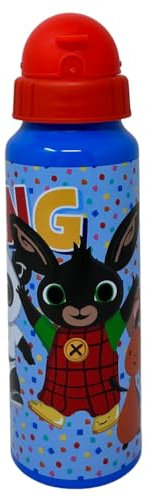 CARTOON Borraccia in alluminio con cannuccia Bing Flop Sula Pando bottiglia 550 ml accessorio per bambini