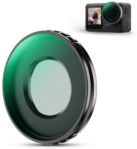 K&F Concept Polfilter CPL Filter Kompatibel mit DJI Osmo Action 5 Pro/Action 3/4, Zirkularer Polarisator mit Optisches Glas mit 28 Schichten Nanobeschichtung, Anti-Glare Reduce Reflections