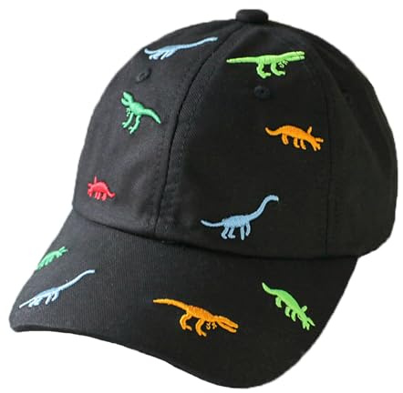 Kinder Baseball Cap für Jungen Mädchen Dinosaurier Stickerei Verstellbar Sport Baumwolle Kappe Sonnenhut UV Schutz Basecap Sommer Herbst Kinder Schirmmütze Golf Cap für 2-6 Jahren Baby Jungen Mädchen