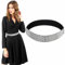 Rhinestone Elastische Gürtel, glitzer gürteldamen, PU strass Leather gürtel, glitzergürtel für abendkleid, damen-gürtel silber Passend für alle Anlässe und alle Arten von Kleidung