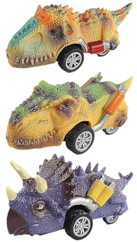 CATOR 3 Stück Monster Trucks Spielzeug, Zurückziehen Trägheit Reibungsbetriebene Grad Rotierendes Geländewagen Spielzeugauto für 1-10 Jahre Alte Jungen Mädchen Kinder auto kinder