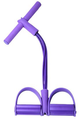 Bande Di Resistenza Per Fitness - 4 Tubi Con Pedana Per Caviglie E Fascia Elastica,Maniglie E Corda Integrate, Attrezzo Per Addominali Ideale Per Donne Principianti E Allenamento Braccia Gambe