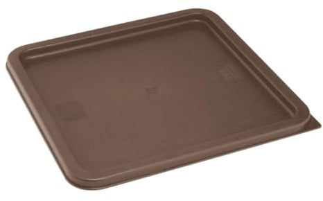Vogue Hygiplas Square Brown Lid to fit, 10-15-20 Ltr | Color-coded design helps prevent cross-contamination, ensuring a secure, tight seal to preserve ingredients in busy kitchens.
