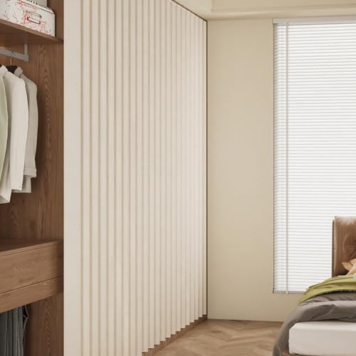 Magnetic Curtains for Closets Without Doors, Pure Color Privacy Blackout Curtains for Bookshelf Kitchen Shelves Wine Cabinet Pantry with Self-Adhesive Silent Slide Rail(Gray,W 90cm x H 150cm)