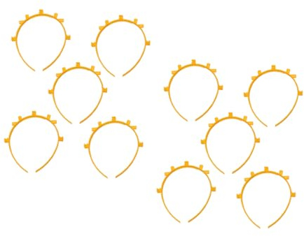 FRCOLOR 50 Stück Fluoreszierende Haardekor Aufkleber Gelb Kopfschmuck Zubehör Für Kinderparty Party Requisite Leuchtendes Haarband