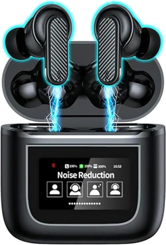 For Honor 400 Lite 400 200 Smart 90 90 Lite X6c X6b X5b Magic8 7 6 5 Wireless Earbuds LCD Display Touch Screen TWS Earbuds ANC/ENC 48H Playtime Bluetooth 5.4 Earphones In Ear Headphones HiFi Stereo