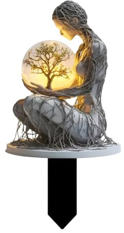 Generisch Göttinnenstatue – Acryl, Gaia Mutter Erde Figur, Elegant | Ästhetische Hexen-Spirituelle Heimdekoration, Rasenornament Für Terrasse, Hof, Tag Der Erde