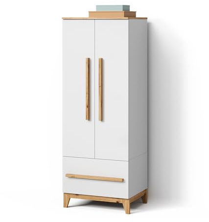 Livinity Kinderkleiderschrank Mailo, Weiß/Artisan, 70 x 186.8 cm