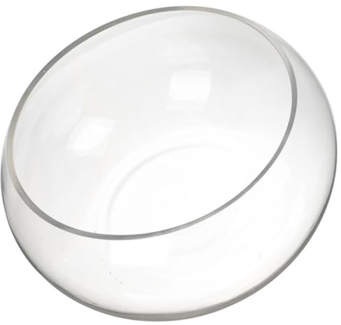 HOMSFOU Vase Bocal à Poissons Rond en Verre Transparent pour Aquarium Domestique, Bol à Bulles en Verre pour Décoration Maison et Affichage Souvenirs
