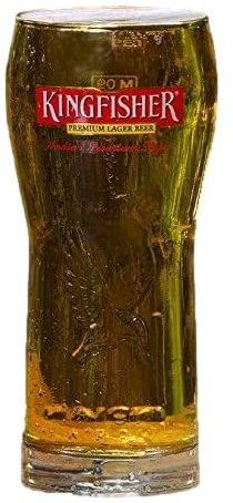 Personalised Kingfisher Half Pint Beer Lager Glass Engraved and Boxed - Enter Your Own Custom Text