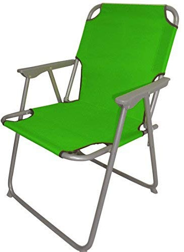 Piccolo Campingstuhl - Lime grün - klassischer Gartenstuhl zum Zusammenklappen - Camping Garten Angel Stand Falt Klapp Stuhl