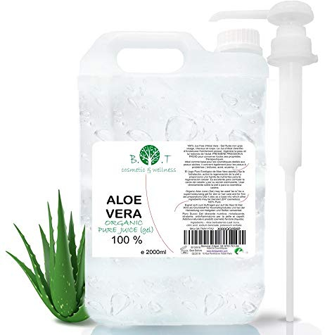 BIO Fresh Aloe Vera Líquido Concentrado. Aloe Vera Concentrado Elaboración Cosmética Casera Natural (Champú, Gel, Crema, Serum, Locion, Jabon, Mascarilla) - 2000 ml 2 L