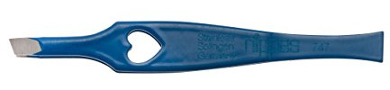 nippes Solingen, Pinzette mit abgewinkelter Spitze Edelstahl rostfrei 8 cm Blaues Herz Design Augenbrauen Zupfen Spitz, Blau (Herz), 1 stück