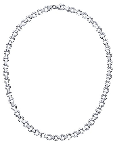 Vinani Kollier Glieder Kette massiv mattiert glänzend 45 cm Sterling Silber 925 Halskette Collier Italien 2KOB