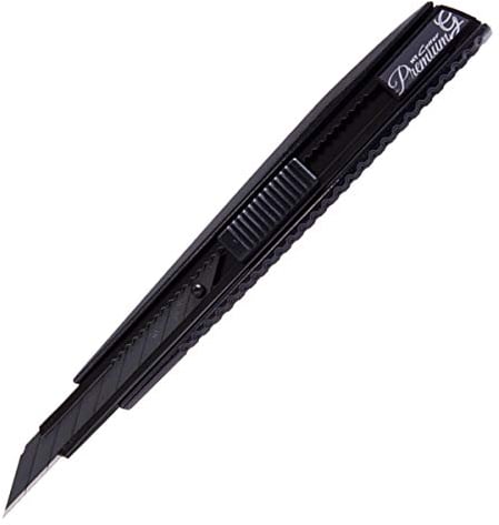 NT Cutter Ganzmetallcutter PMGA-EVO2 (Cutter-Messer mit Taste, inkl. 1 Klinge, für Rechts-/Linkshänder, Klinge schwarz 30°) 490013