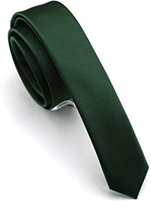 JEMYGINS 1.58 Green Tie Silk Skinny Ties for Men Slim Necktie(4cm)