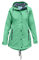 MADSea Damen Regenmantel Friesennerz 620 | halblanger wasserdichter Regenparka | winddicht mit maritimen, weiß/blauen Innenfutter, Lindgrün, Größe:52