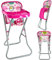 The Magic Toy Shop BiBi Doll Foldable Baby Doll Highchair with Metal Frame and Attached Feeding Table - Role Play Toys Baby Doll Accessories Pretend Play Reborn Dolls Accessories Dolls High Chair