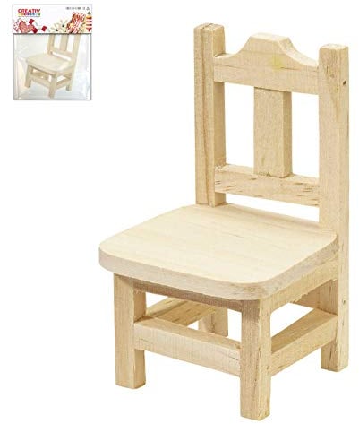 CREATIV DISCOUNT Miniatur Holzstuhl, ca. 5,5 x 5,5 x 9 cm