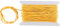 WedDecor Nylon String Trim Cord 1.2mm Paracord Satin Braided Twisted Synthetic Rattail Cords for Chinese knot Beading Jewellery making Macrame, Gold, 10 meters