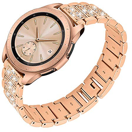 Armband kompatibel mit Fossil Gen 5 Carlyle/Gen 5 Julianna/Gen 5 Garrett HR Armband Armbänder Ersatzarmband Metallband Kompatibel mit Fossil Gen 5 Band Ersatzband 22mm Gurt Zubehör (Roségold)