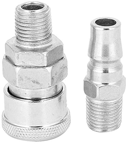 Raccordi Linea Aria Connettore Compressore Aria 10 Pezzi Raccordi Rapidi Aria Compressa Maschio Femmina a Sgancio Rapido Tipo C con Autobloccante per Tubo PU