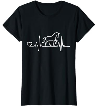 Caballo Regalo de Equitación Para Mujeres y Niñas con Dibujo Camiseta