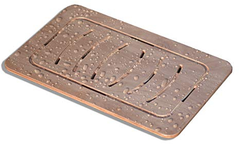 Castelmerlino 93 Pedana Doccia in Compensato Marino di Okumè cm 52 x 78 per Piatti cm 70 x 100