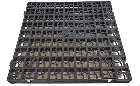 8 x Black Plastic Paving Driveway Grid Turf Grass Lawn Path Gravel Protector Drainage Mat (2 Square Meter)