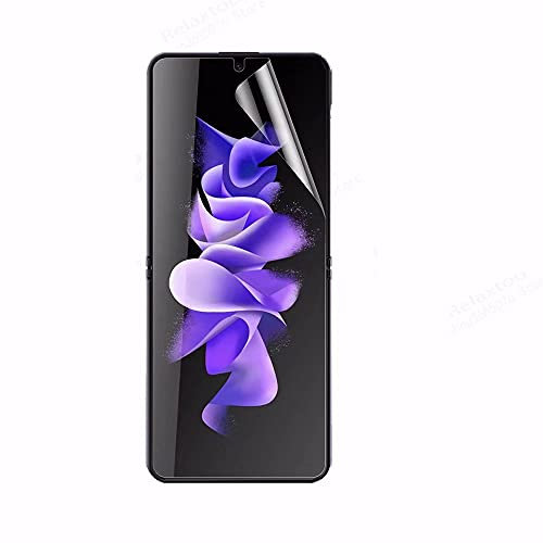 FTRONGRT Película Protectora Samsung Galaxy Z Flip 3, Película de Pantalla, Película de Hidrogel Suave, Adecuado para Película Protectora Samsung Galaxy Z Flip 3.2 Pack Transparente