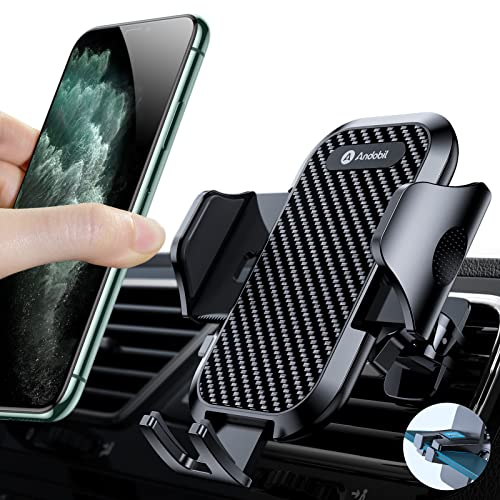 andobil Soporte Móvil [Estable contra Caídas] Soporte Movil Coche Rejilla con Clip Patentado, Porta Movil Coche con 360° Rotación, Compatible con iPhone 14/13/12, Samsung, Xiaomi y Más