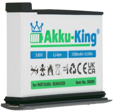 Akku kompatibel mit Insta360 CINOSBT, CINOSBT/A - Li-Ion 1700mAh - für One X2