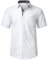 HISDERN Men's Short Sleeve White Shirts Formal Casual Regular Fit Dress Shirt Button Down Business Office Shirts with Chest Pocket,L