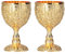 Gobelet Vintage, Vintage Goblet Calice, Gobelet à vin médiéval en Acier Inoxydable, 2pcs Vintage Gobelet Verres à Vin Dorés Tasse en Relief Ornements Rétro pour Bar à La Maison, Fête, Mariage(Une)