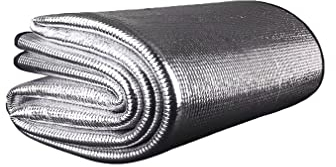 YiYYPT Aluminium Foil Isomatte 50-200cm 5mm Dicke Picknickmatte aus Aluminium Isoliermatte Thermodecke Doppelseitige Folien-Schlafunterlage Decke für Camping, Picknick, Reise (200 * 200cm)