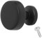 Decoranddecor Carna Modern Round Solid Zinc Luxury Kitchen Knobs Pull Handles 30mm (Matt Black)