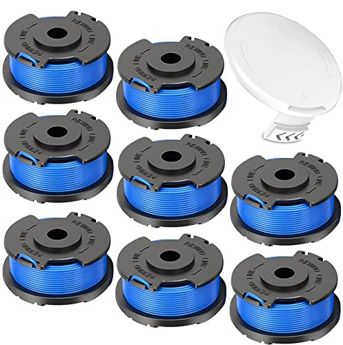 8Pcs Strimmer Spool Replacement for Ryobi, Nylon Strimmer Wire Refills for Ryobi 18V 24V 40V Strimmer Autofeed strimmer Line Garden Accessories for ryobi One+ AC14RL3A,RY40204(11ft Each)