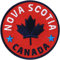 2 x Nova Scotia Kanada gestickt 62 mm/Canada Nationalpark Reise Reiseführer Ahorn Flagge/Patch Patches Aufbügler Aufnäher Applikation zum Aufbügeln Aufnähen auf Kleidung Rucksack