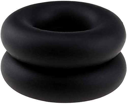 EKHOU 1PC Bague pour Homme Wear Everyday Bague en Silicone épais Noir