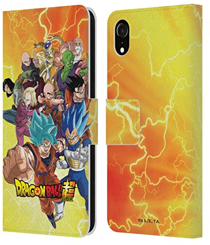 Head Case Designs Offizielle Dragon Ball Super Universe 7 Gruppe Universe Survival Arc Leder Brieftaschen Handyhülle Hülle Huelle kompatibel mit Apple iPhone XR