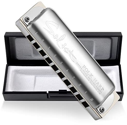 KONGSHENG Solist Volksharfe, diatonische Mundharmonika, 10 Löcher, Geschenke für Kinder, Anfänger und professionelle Spieler (Tonart C)